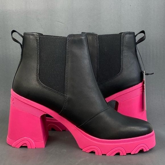 Sorel Brex Waterproof Platform Block Heel Chelsea Boot  shoes womens - Picture 5 of 10